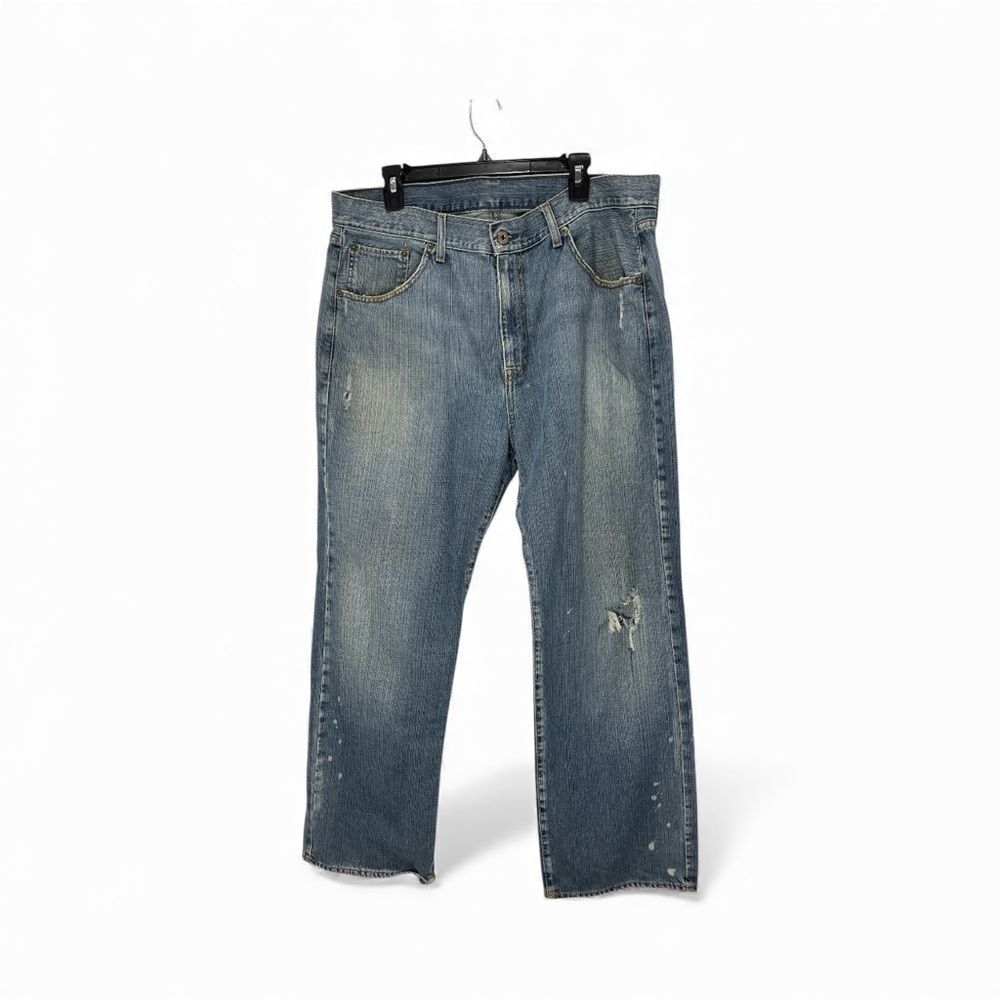 RL Polo Jeans co. Men's Ashmore distressed Fit Blue Jeans